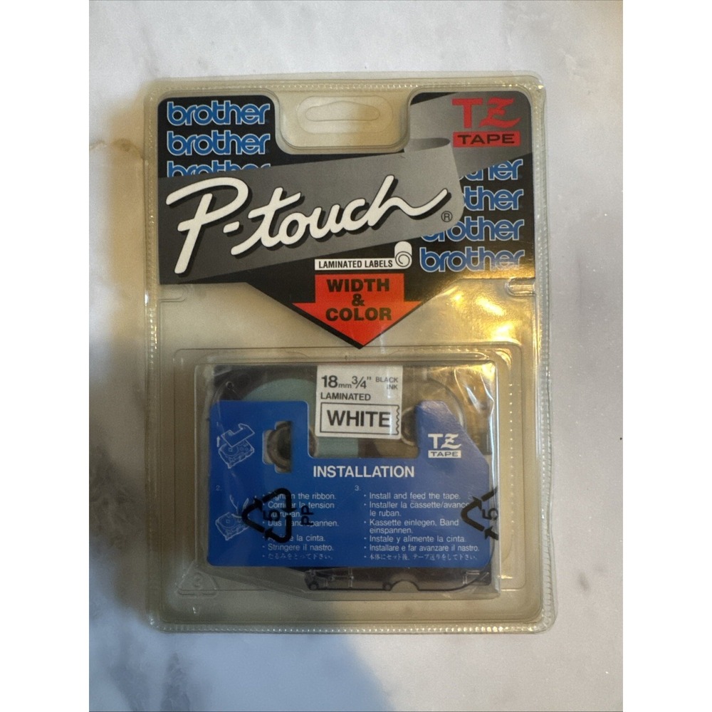Brother P-Touch TZ-151 Black Ink On Clear 24mm 1" Laminated Tape TZ151 Genuine